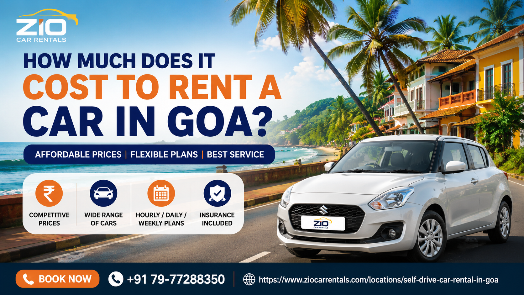 How much does it cost to rent a car in Goa?