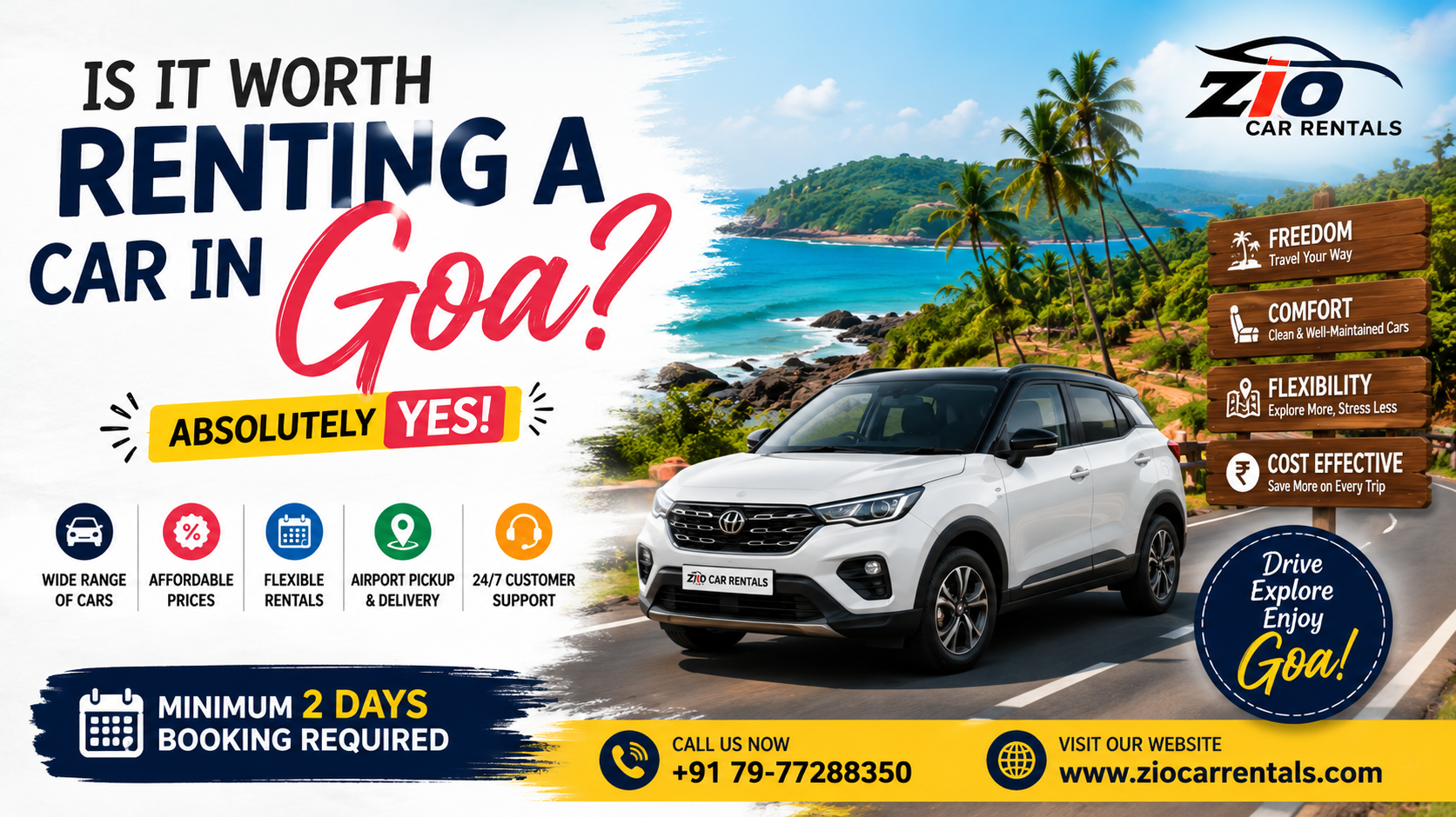 Is it worth renting a car in Goa?